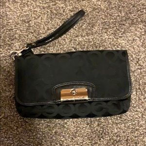 Black Coach Wristlet